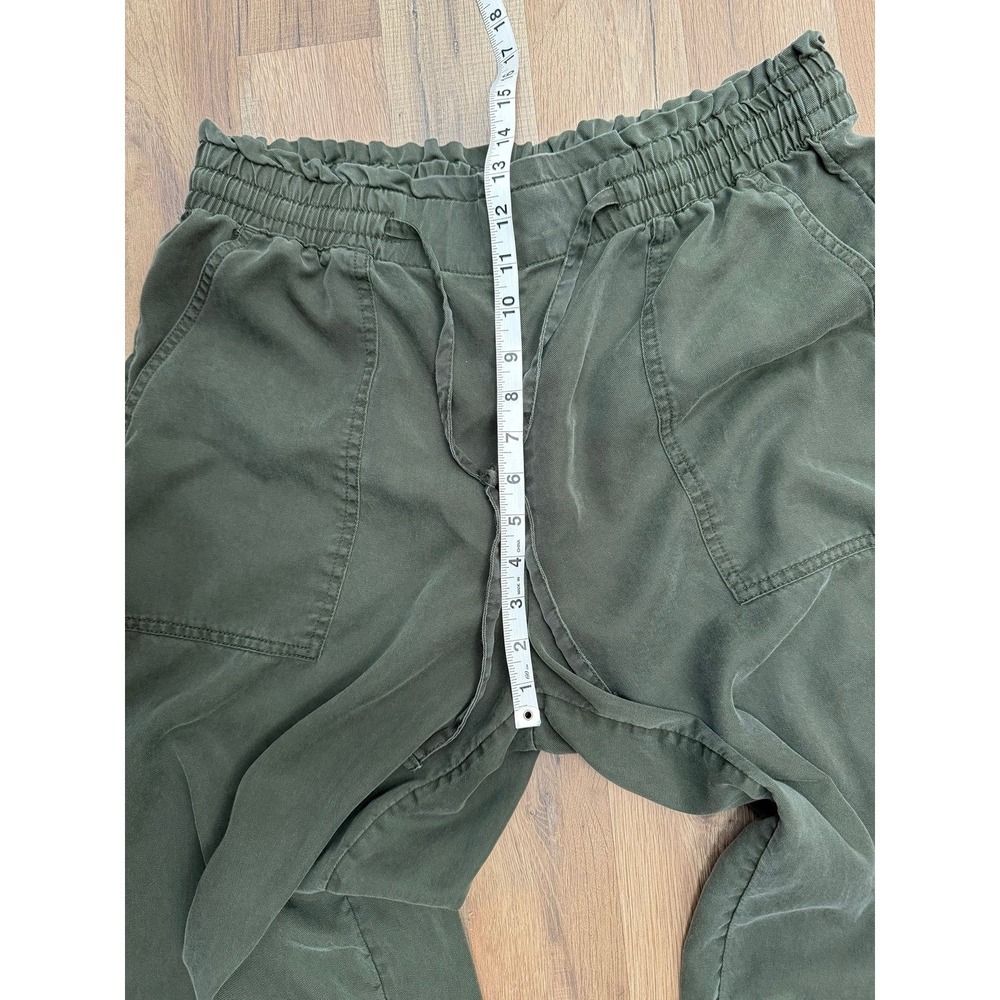 Calligraphie Wide Leg Pants Women Large Olive Lyocell Pull On Flowy - Picture 7 of 7